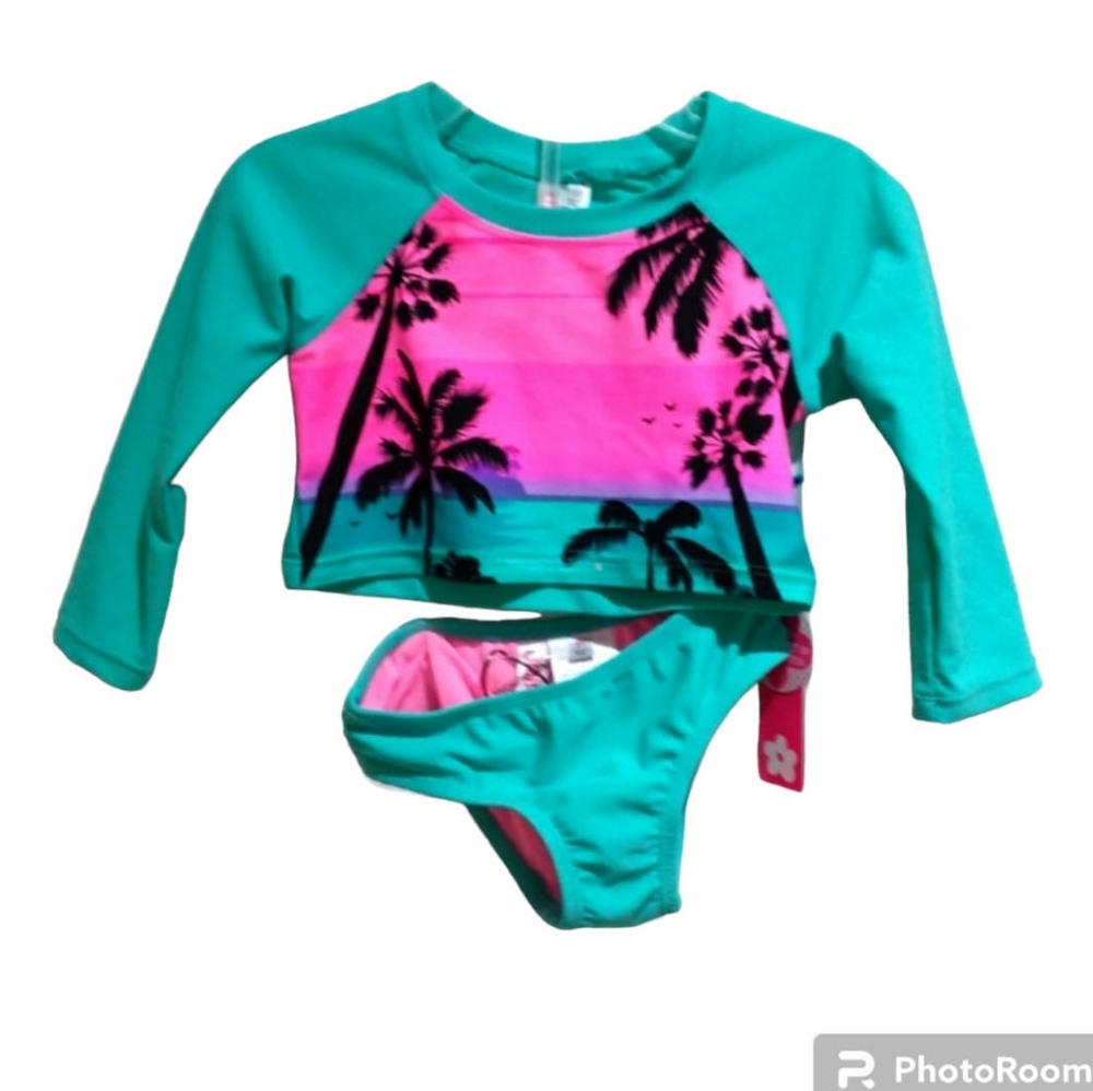 NWT Limited Too Toddler Girls 2 Pc Rashguard